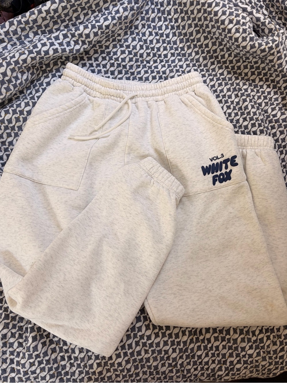 White Fox Boutique Cream Jogger Sweatpants